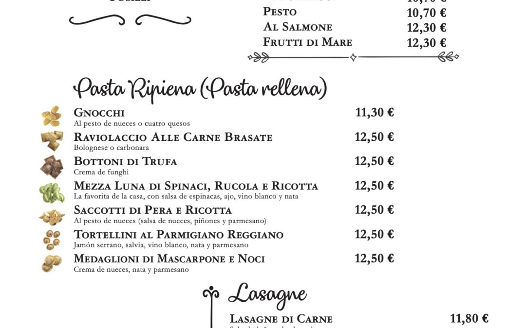 Conoce los diferentes tipos de pasta: Pastas cortas